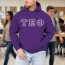 Tau Epsilon Phi Fraternity Crest - Shield Twill Letter Hooded Sweatshirt