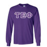  Tau Epsilon Phi Fraternity Crest - Shield Twill Letter Longsleeve Tee 