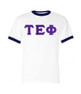  DISCOUNT- Tau Epsilon Phi Lettered Ringer Shirt 