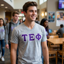 DISCOUNT- Tau Epsilon Phi Lettered V-Neck T-Shirt