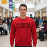 Tau Kappa Epsilon Fraternity Crest - Shield Twill Letter Crewneck Sweatshirt