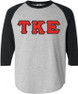 DISCOUNT- Tau Kappa Epsilon Lettered Raglan T-Shirts