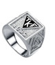 Tau Kappa Epsilon Sterling Silver Enamel House Plate Ring