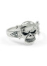 Tau Kappa Epsilon Sterling Silver Skull Ring with TKE House Plates