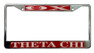 Theta Chi Chrome License Plate Frames