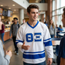 DISCOUNT-Theta Xi Breakaway Lettered Hockey Jersey