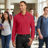DISCOUNT-Triangle Fraternity Patch Long Sleeve Polo