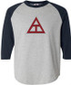 DISCOUNT- Triangle Fraternity Lettered Raglan Shirt