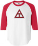  DISCOUNT- Triangle Fraternity Lettered Raglan Shirt 
