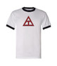  DISCOUNT- Triangle Fraternity Lettered Ringer Shirt 