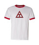  DISCOUNT- Triangle Fraternity Lettered Ringer Shirt 