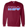  Fraternity & Sorority Two Tone Greek Crewneck Sweatshirt 