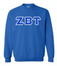  Zeta Beta Tau Lettered Crewneck Sweatshirt 
