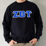 Zeta Beta Tau Custom Twill Crewneck Sweatshirt 