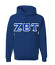  Zeta Beta Tau Custom Twill Hooded Sweatshirt 