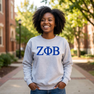 Zeta Phi Beta Arched Greek Lettered Crewneck Sweatshirt