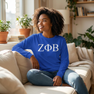 Zeta Phi Beta Comfort Colors Greek Long Sleeve T-Shirt