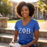 Zeta Phi Beta Comfort Colors V-Neck T-Shirt