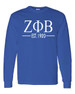 Zeta Phi Beta Custom Greek Lettered Long Sleeve T-Shirt