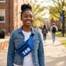 Zeta Phi Beta Sorority Big Letter Fanny Pack
