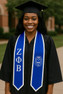  DISCOUNT-Zeta Phi Beta Greek 2 Tone Lettered Graduation Sash Stole 