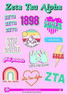 Sorority Shop Zeta Tau Alpha Girl Power Stickers 