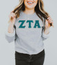  DISCOUNT Zeta Tau Alpha Lettered Crewneck - Best Value 