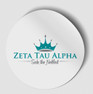 Zeta Tau Alpha Logo Round Decal