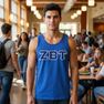 DISCOUNT- Zeta Beta Tau Lettered Tank Top