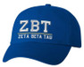  Zeta Beta Tau Old School Greek Letter Hat 