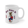 Beta Theta Pi Crest & Year Ceramic Coffee Cup, 11oz