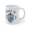 Theta Xi Crest & Year Ceramic Coffee Cup, 11oz