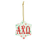 Alpha Chi Omega Holiday Cheer Ceramic Ornament, 2 Shapes To Choose From