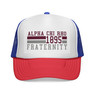 Alpha Chi Rho Lines Trucker Caps