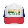 Alpha Gamma Rho Lines Trucker Caps