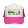 Alpha Gamma Rho Lines Trucker Caps
