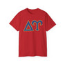 Printify Delta Upsilon Greek Letter Cotton Tee 