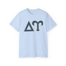 Printify Delta Upsilon Greek Letter Cotton Tee 
