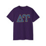Printify Delta Upsilon Greek Letter Cotton Tee 