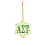 Alpha Sigma Tau Holiday Cheer Ceramic Ornament, 2 Shapes To Choose From