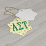 Alpha Sigma Tau Holiday Cheer Ceramic Ornament, 2 Shapes To Choose From