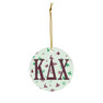 Kappa Delta Chi Holiday Cheer Ceramic Ornament, 2 Shapes To Choose From