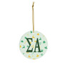 Sigma Alpha Holiday Cheer Ceramic Ornament, 2 Shapes To Choose From