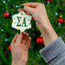 Sigma Alpha Holiday Cheer Ceramic Ornament, 2 Shapes To Choose From