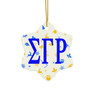 Sigma Gamma Rho Holiday Cheer Ceramic Ornament, 2 Shapes To Choose From