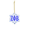 Zeta Phi Beta Holiday Cheer Ceramic Ornament, 2 Shapes To Choose From