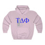 Printify Tau Delta Phi Crest World Famous Hooded Sweatshirt 