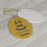 Acacia Holiday Crest Oval Ornaments