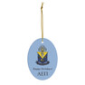 Alpha Epsilon Pi Holiday Crest Oval Ornaments