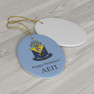 Alpha Epsilon Pi Holiday Crest Oval Ornaments